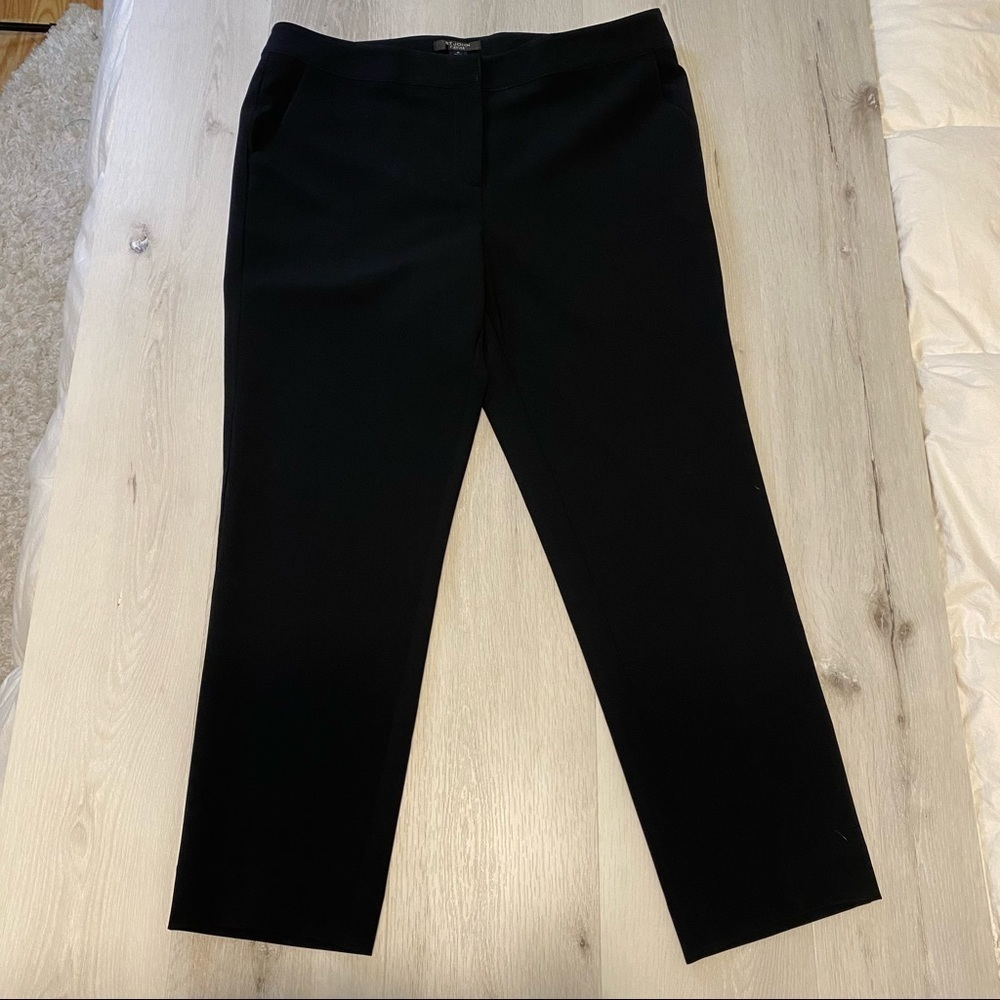 St John Caviar Emma Ankle Straight Leg Trouser Black, Size 10